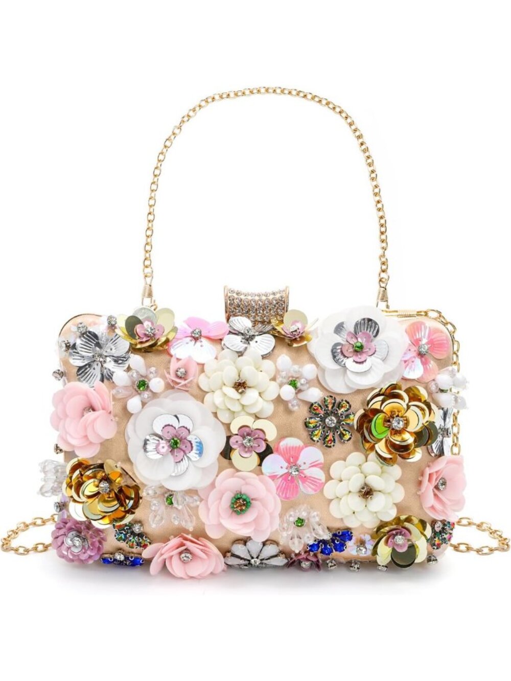 Floral Evening Clutch Bag, Elegant Flower Purse for Women, Perfect for Events